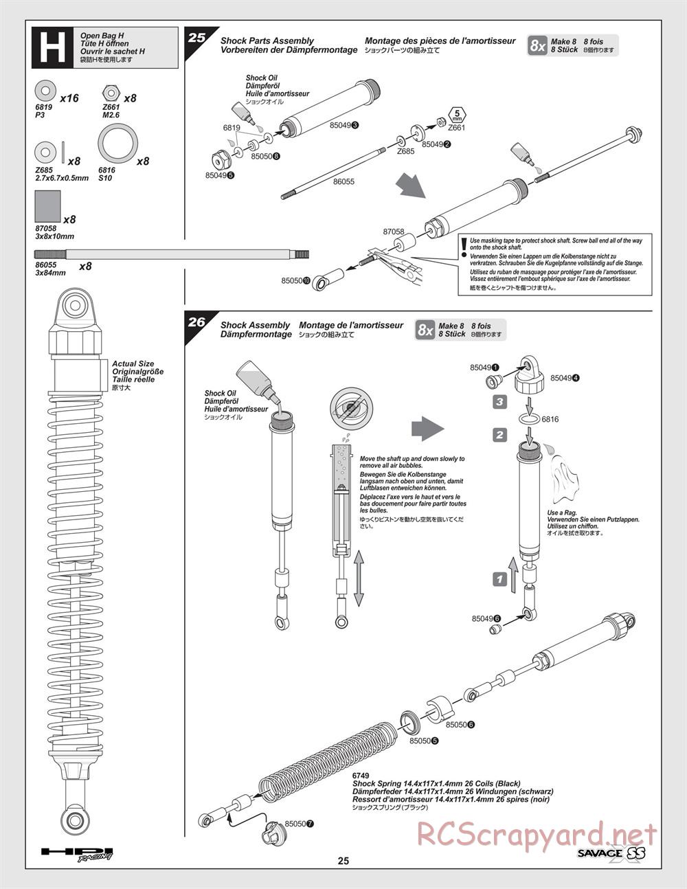 HPI - Savage-X SS - Manual - Page 25