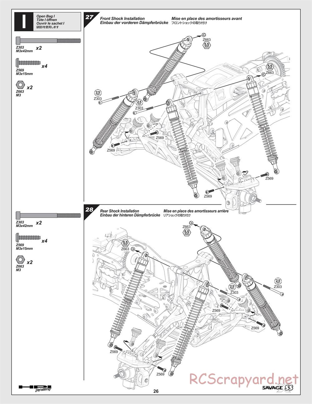 HPI - Savage-X SS - Manual - Page 26