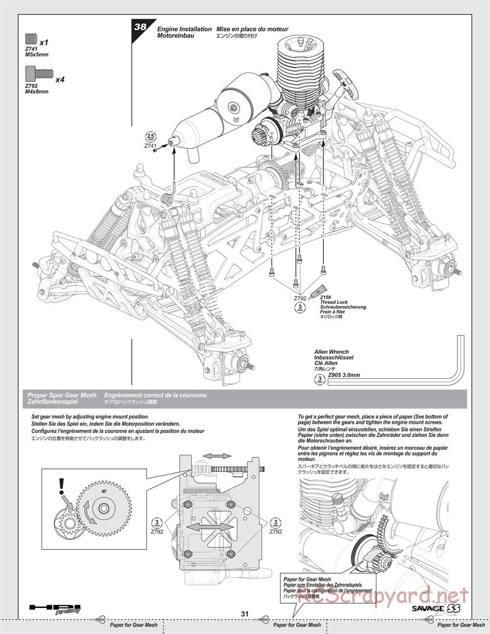 HPI - Savage-X SS - Manual - Page 31