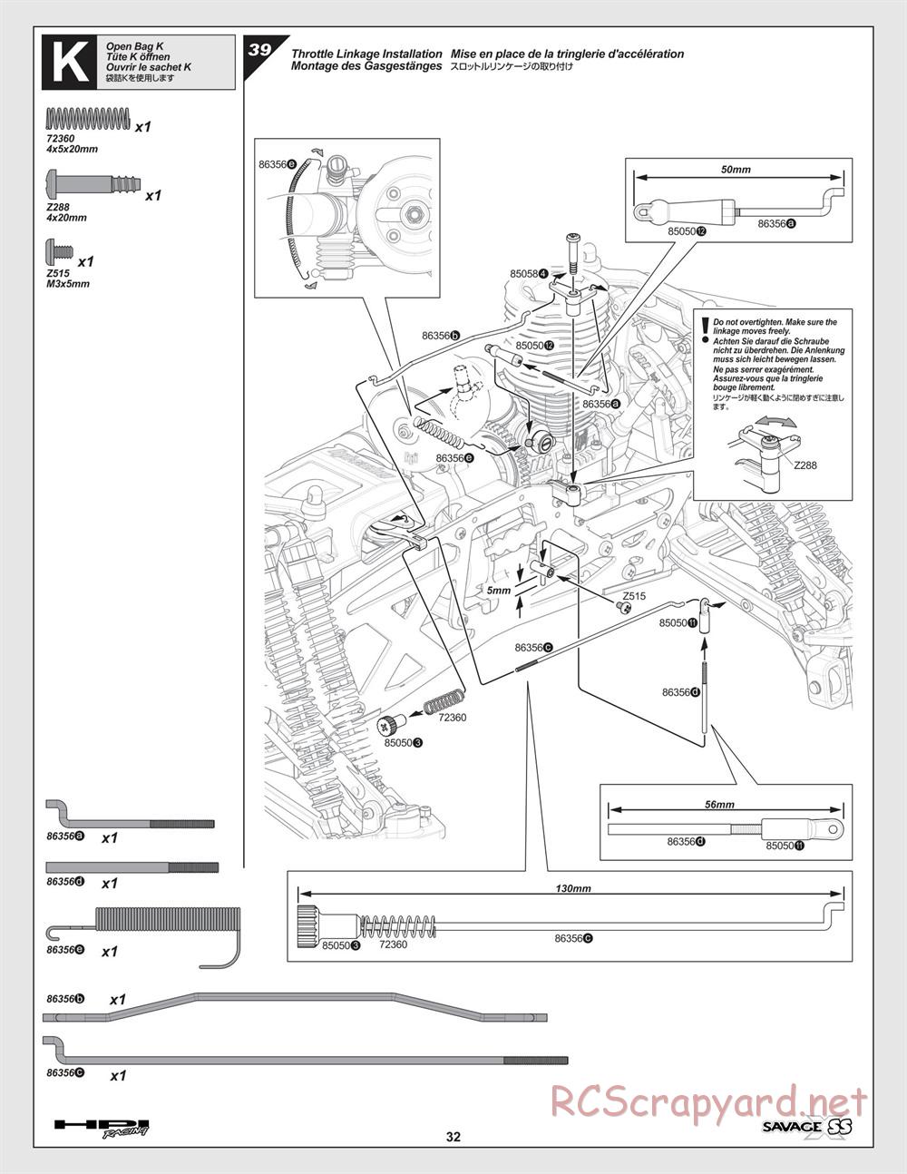 HPI - Savage-X SS - Manual - Page 32