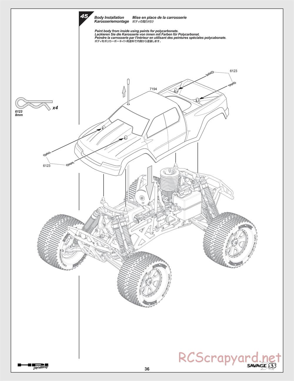 HPI - Savage-X SS - Manual - Page 36