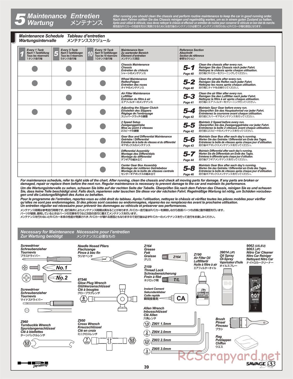 HPI - Savage-X SS - Manual - Page 39