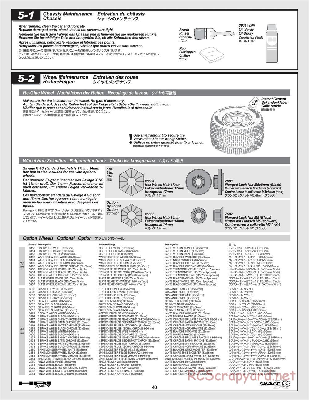 HPI - Savage-X SS - Manual - Page 40