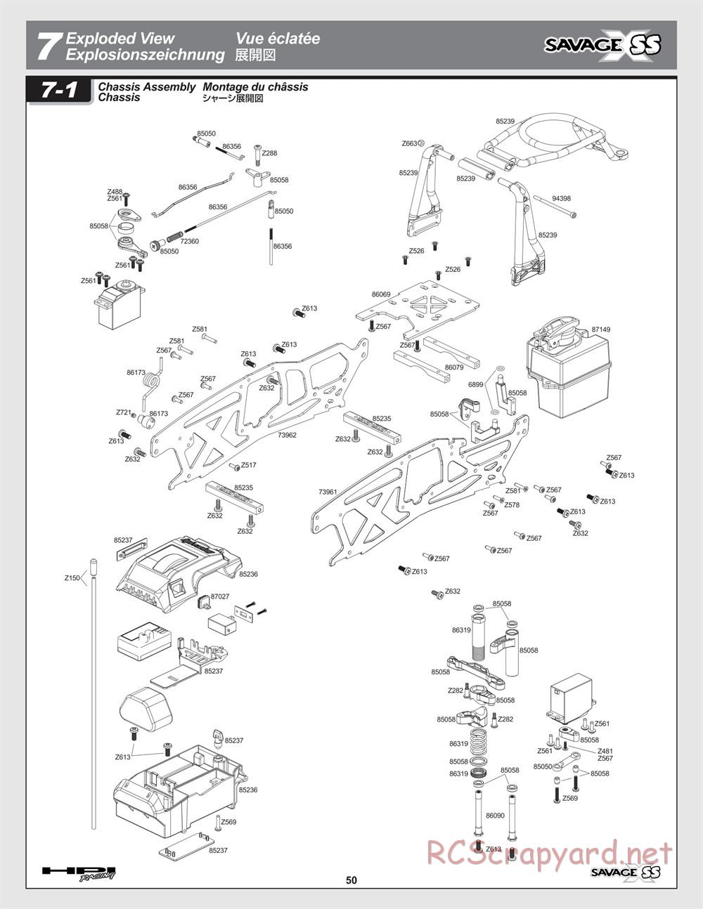 HPI - Savage-X SS - Exploded View - Page 50