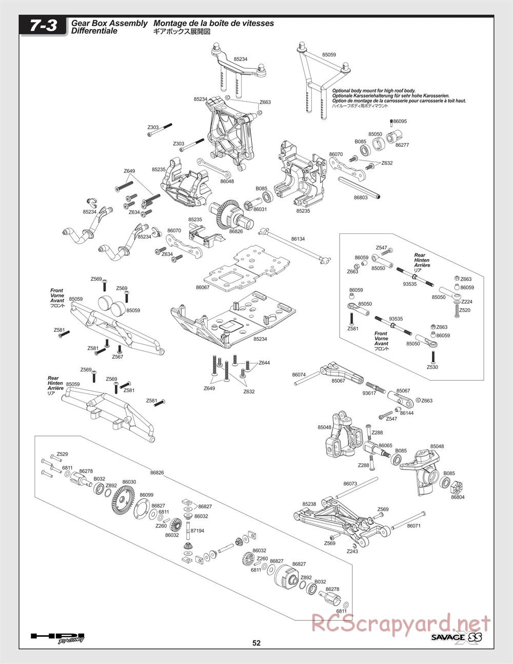 HPI - Savage-X SS - Exploded View - Page 52