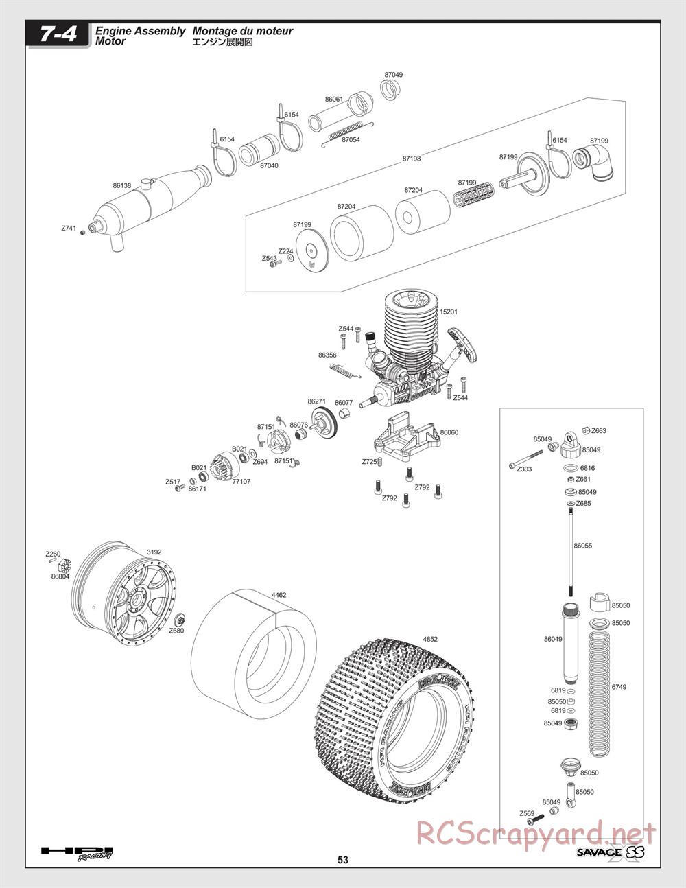 HPI - Savage-X SS - Exploded View - Page 53