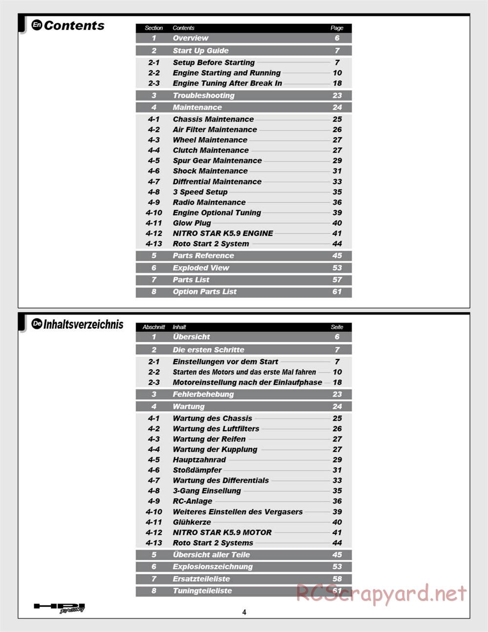 HPI - Savage XL 5.9 - Manual - Page 4