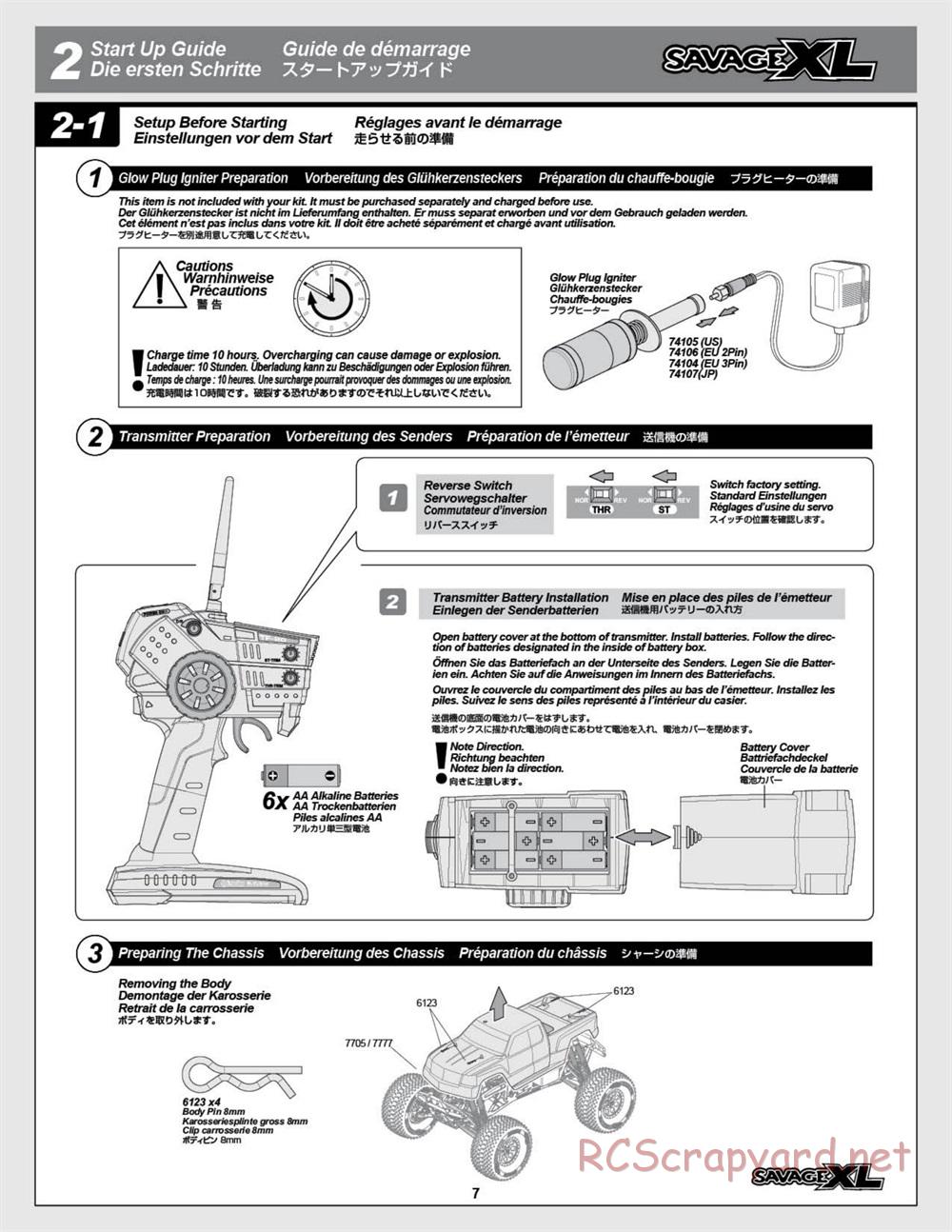 HPI - Savage XL 5.9 - Manual - Page 7