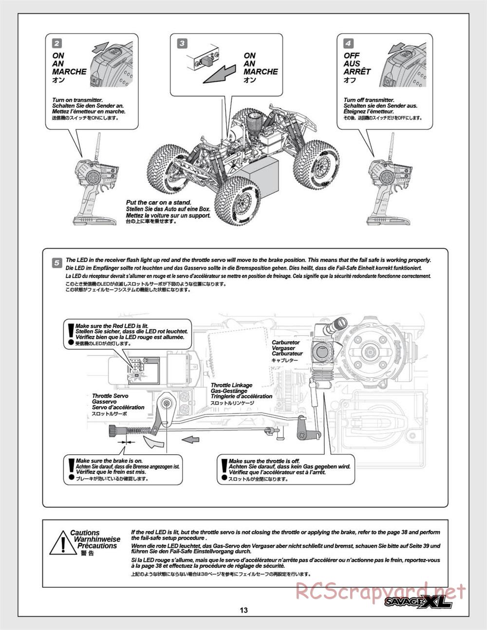 HPI - Savage XL 5.9 - Manual - Page 13