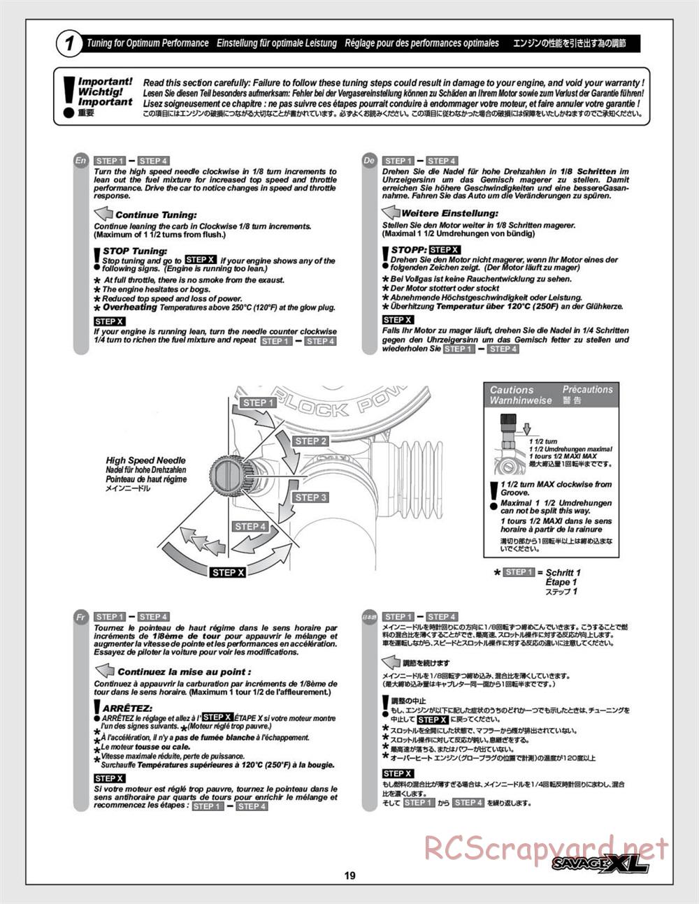 HPI - Savage XL 5.9 - Manual - Page 19
