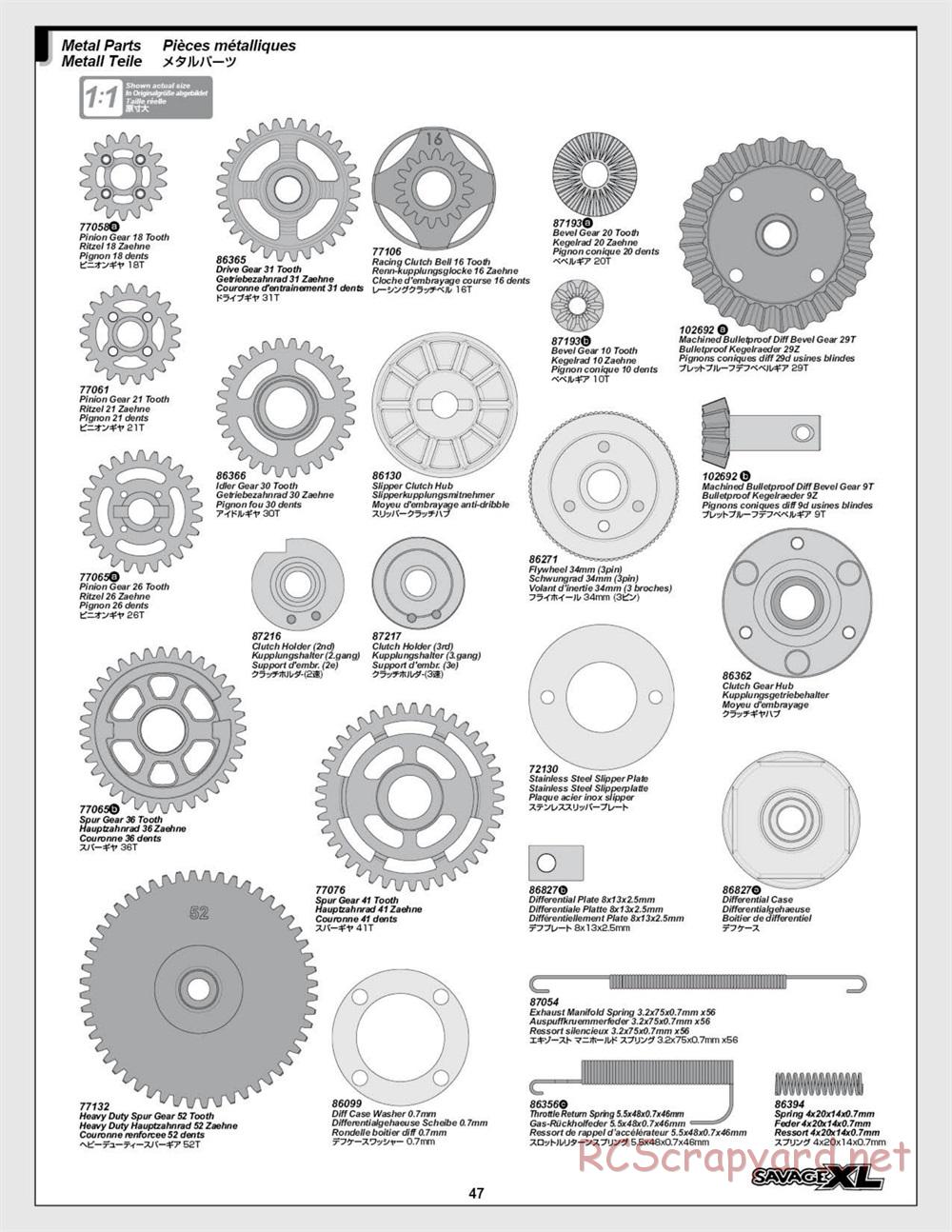 HPI - Savage XL 5.9 - Manual - Page 47