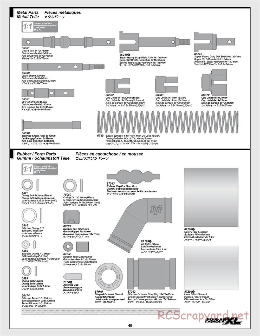 HPI - Savage XL 5.9 - Manual - Page 49