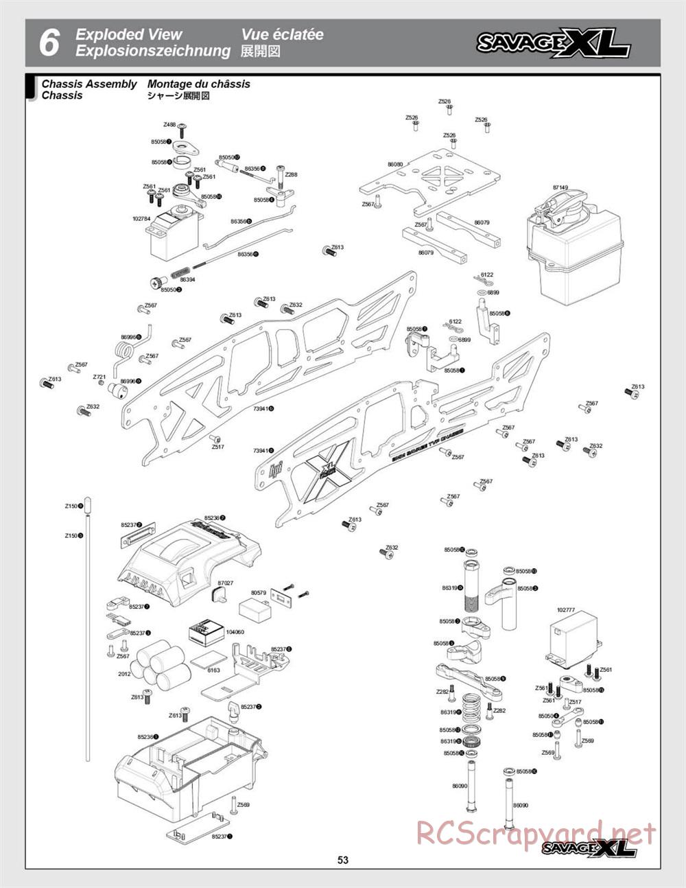 HPI - Savage XL 5.9 - Exploded View - Page 53