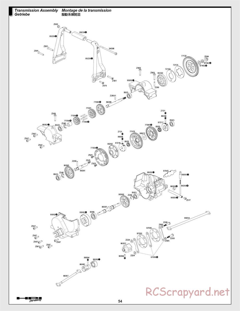 HPI - Savage XL 5.9 - Exploded View - Page 54