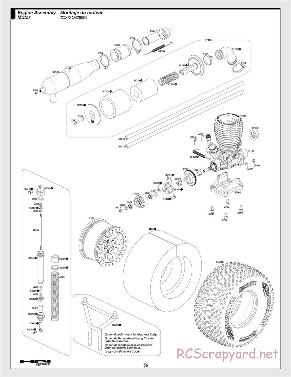 HPI - Savage XL 5.9 - Exploded View - Page 56