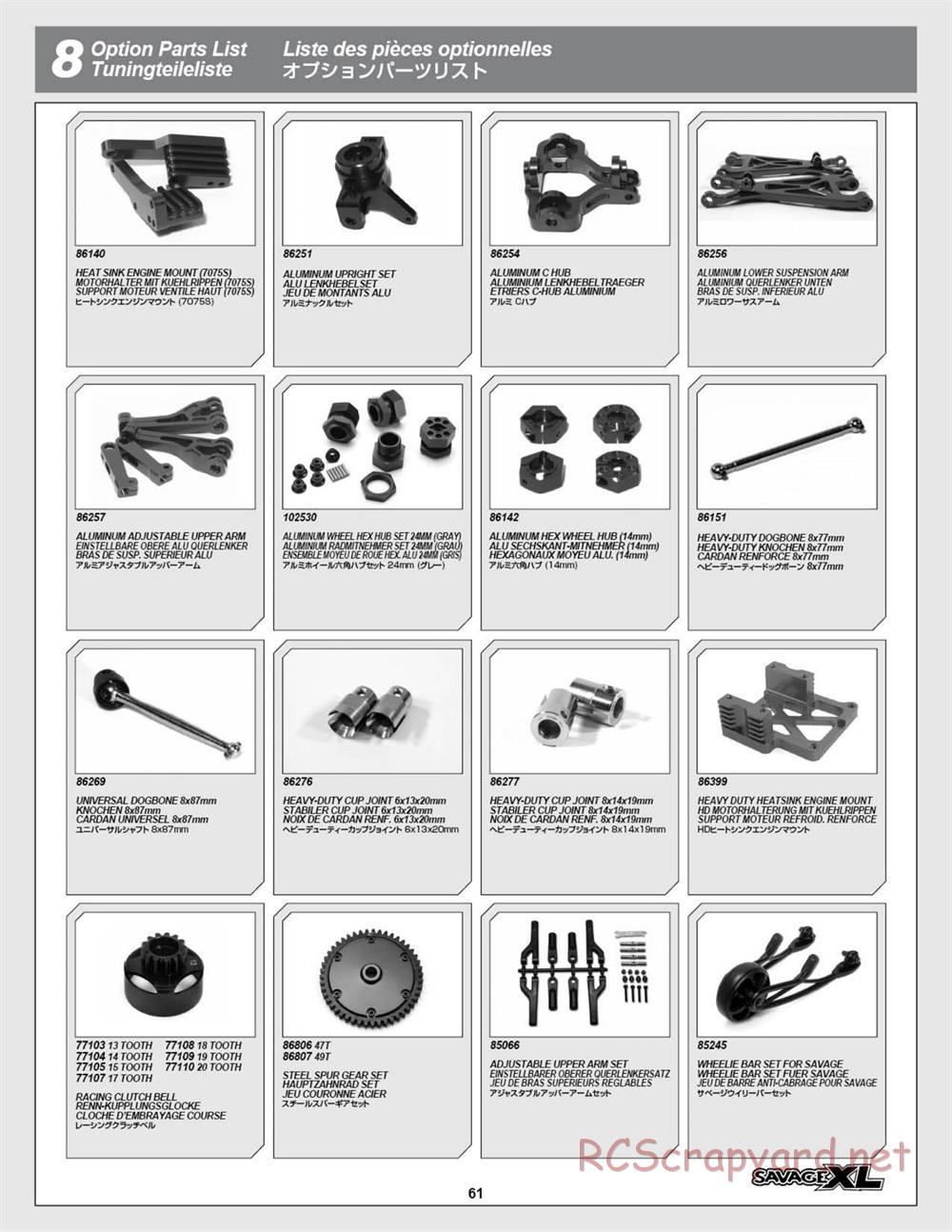 HPI - Savage XL 5.9 - Exploded View - Page 61