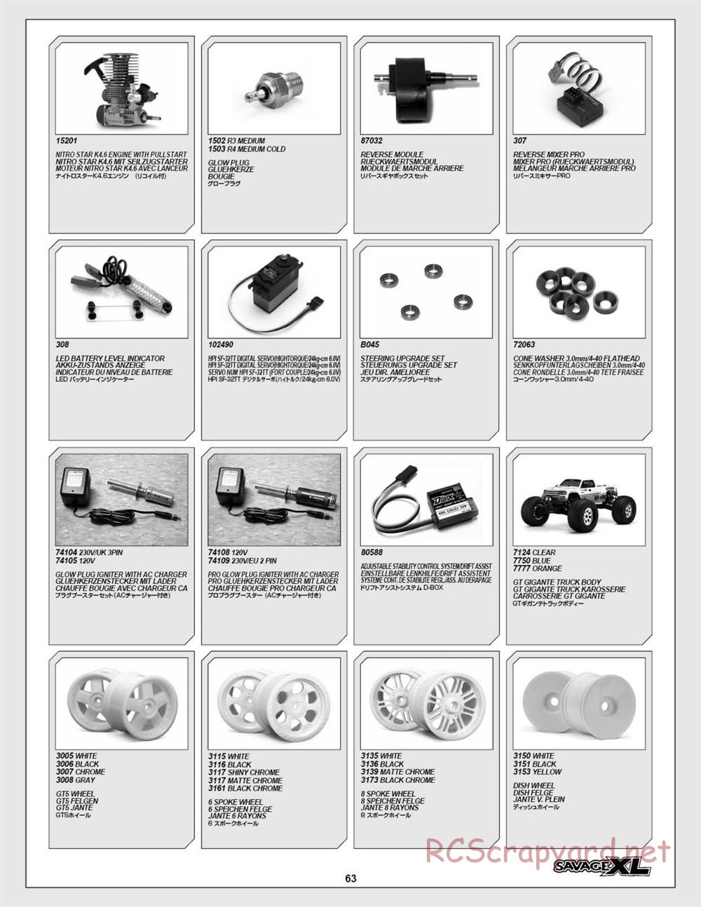 HPI - Savage XL 5.9 - Manual - Page 63