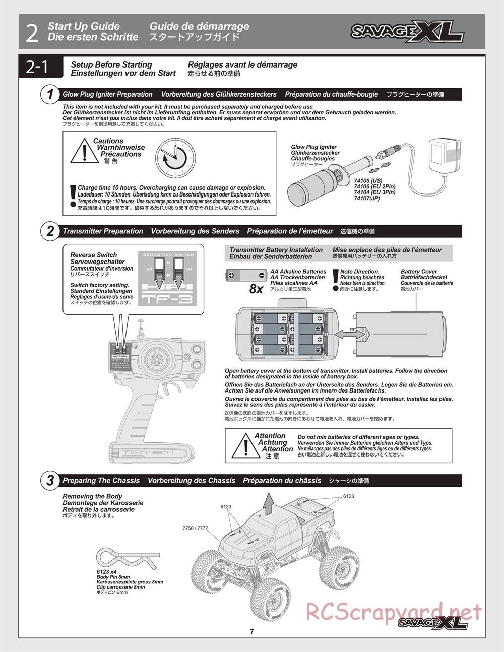 HPI - Savage XL 5.9 - Manual - Page 7