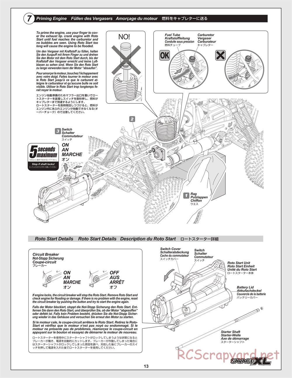 HPI - Savage XL 5.9 - Manual - Page 13