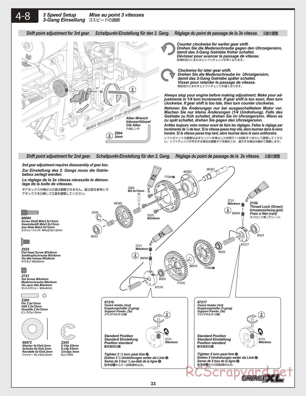 HPI - Savage XL 5.9 - Manual - Page 33