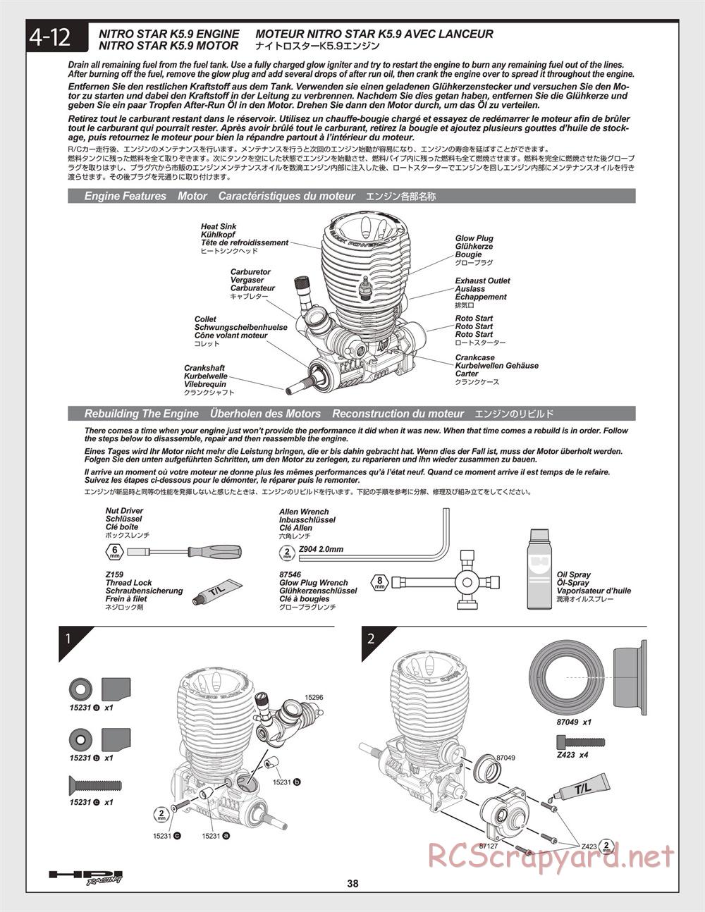 HPI - Savage XL 5.9 - Manual - Page 38