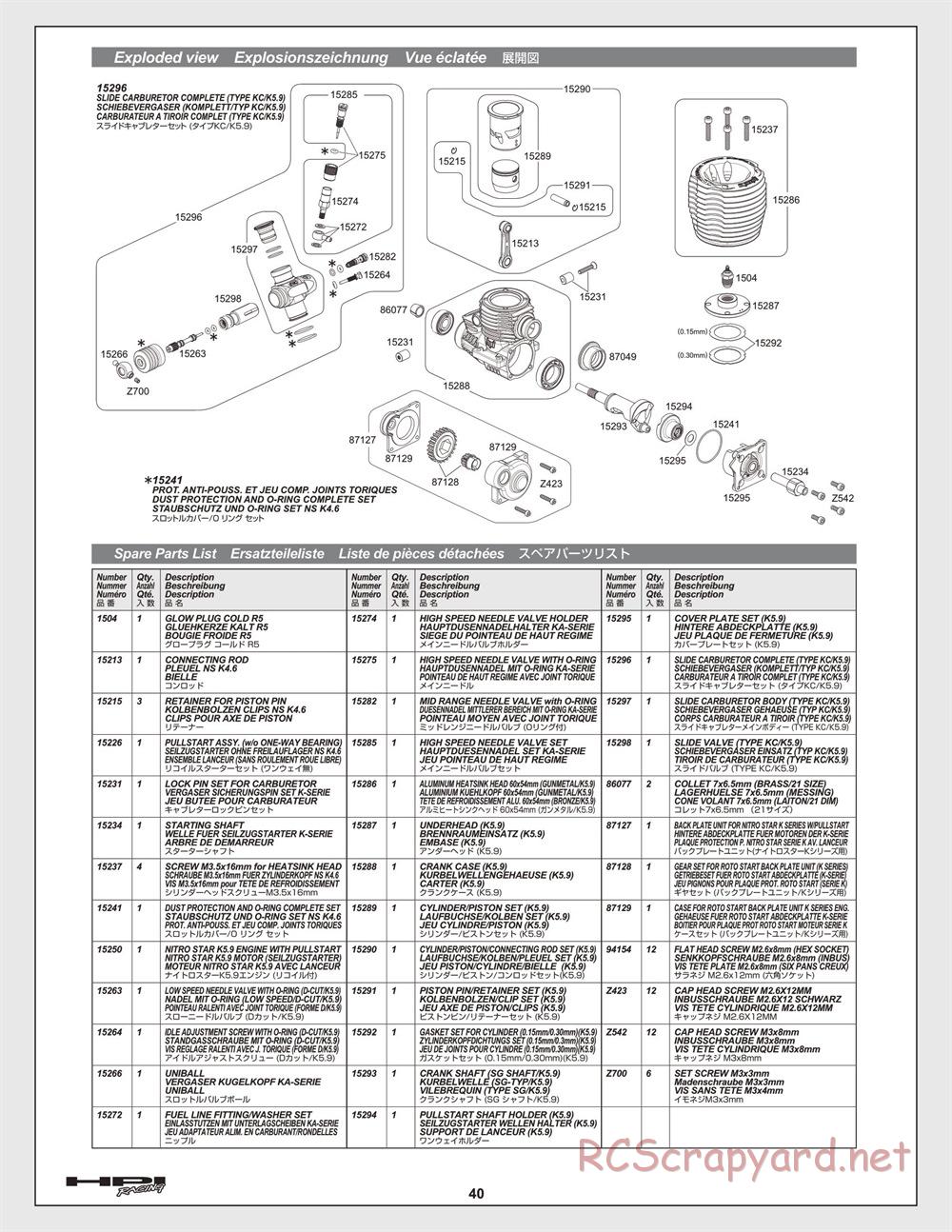 HPI - Savage XL 5.9 - Manual - Page 40