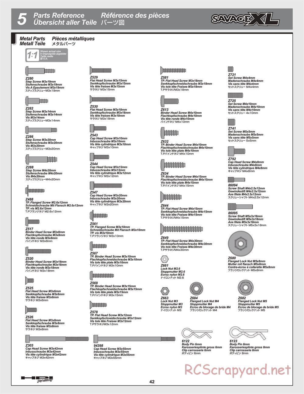 HPI - Savage XL 5.9 - Manual - Page 42