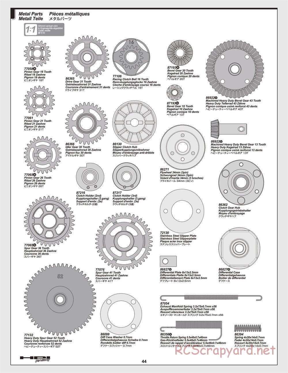 HPI - Savage XL 5.9 - Manual - Page 44