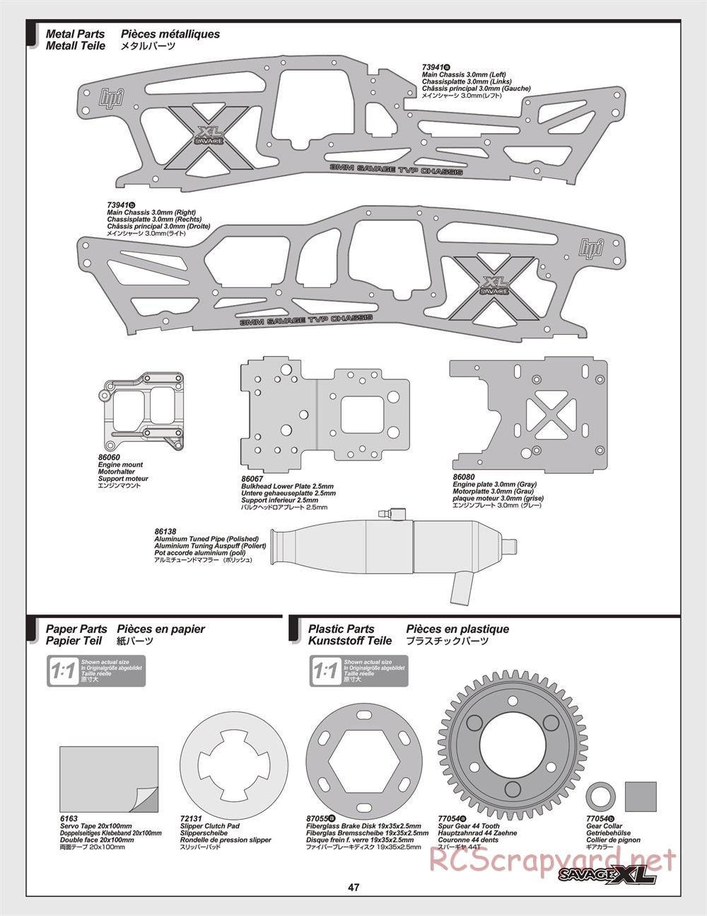 HPI - Savage XL 5.9 - Manual - Page 47