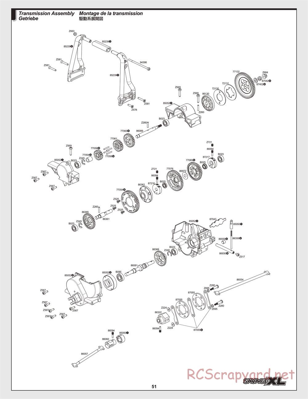 HPI - Savage XL 5.9 - Exploded View - Page 51