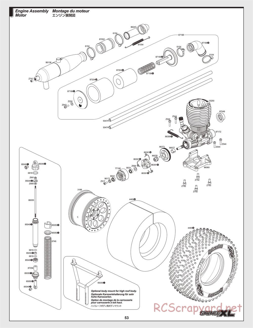 HPI - Savage XL 5.9 - Exploded View - Page 53