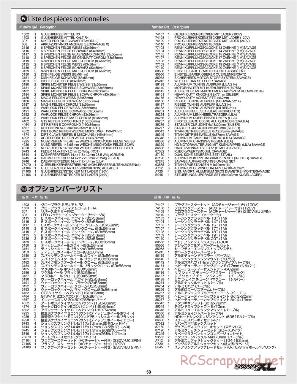 HPI - Savage XL 5.9 - Manual - Page 59