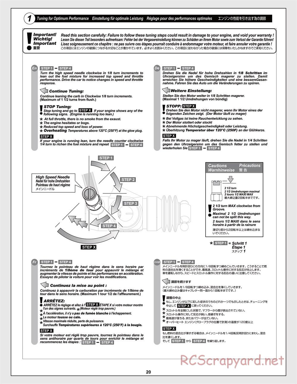 HPI - Savage XL 5.9 - Manual - Page 20