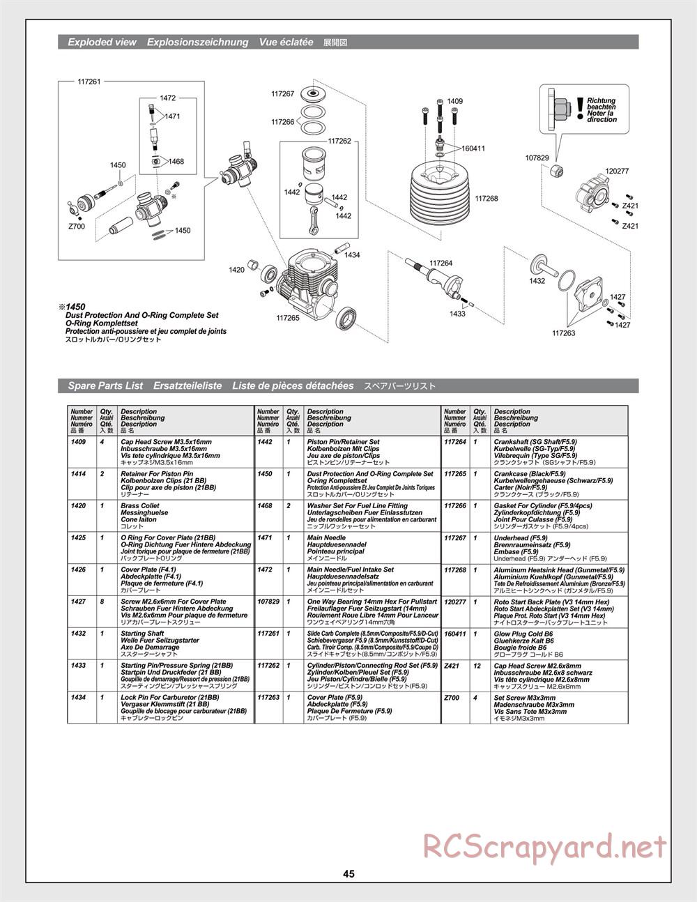 HPI - Savage XL 5.9 - Manual - Page 45