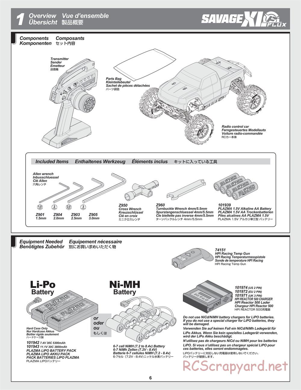 HPI - Savage XL Flux - Manual - Page 6