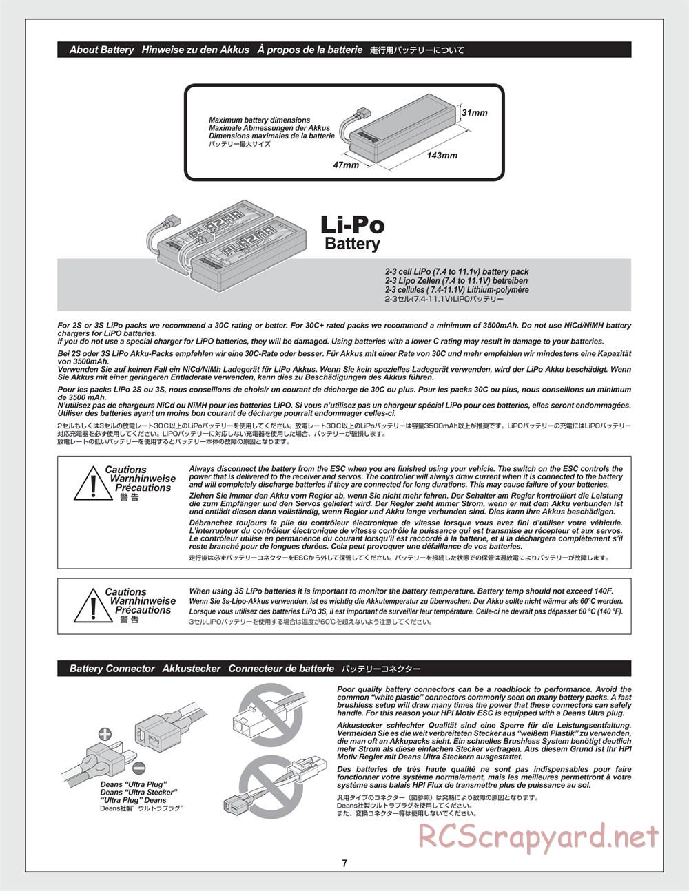HPI - Savage XL Flux - Manual - Page 7
