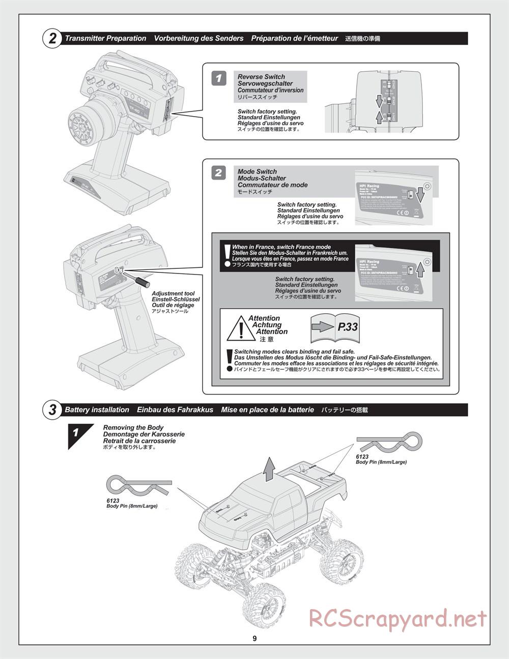 HPI - Savage XL Flux - Manual - Page 9
