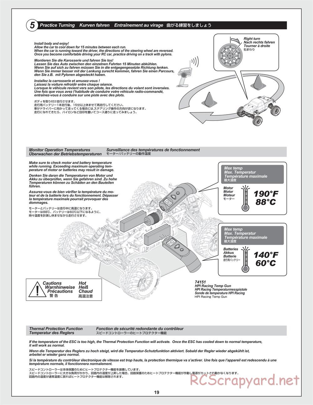 HPI - Savage XL Flux - Manual - Page 19
