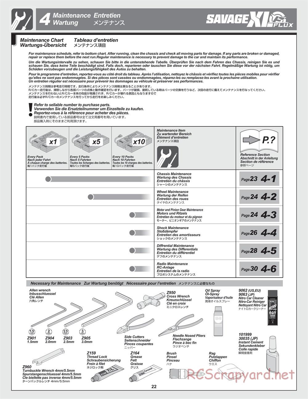 HPI - Savage XL Flux - Manual - Page 22