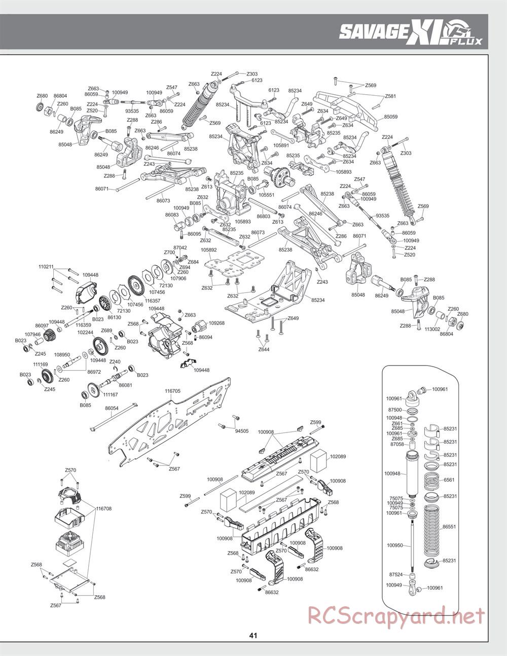 HPI - Savage XL Flux - Exploded View - Page 41