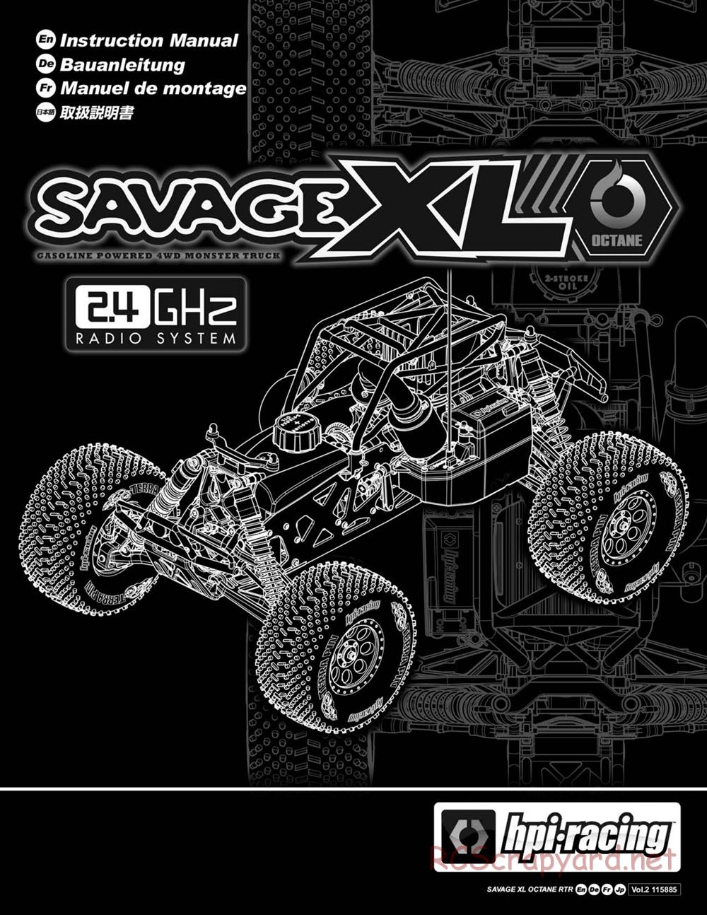 HPI - Savage XL Octane - Manual - Page 1