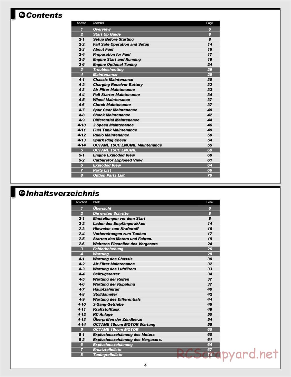 HPI - Savage XL Octane - Manual - Page 4