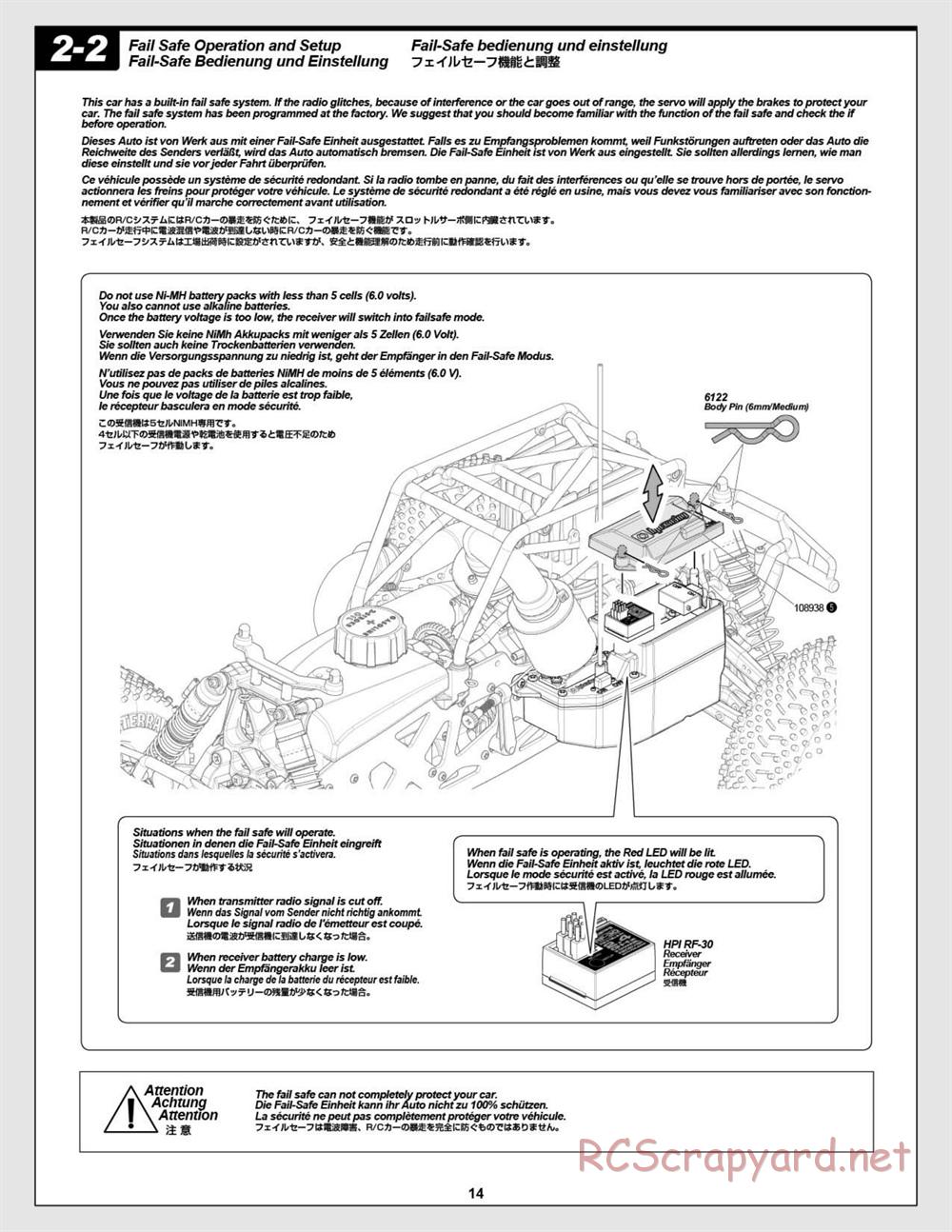 HPI - Savage XL Octane - Manual - Page 14