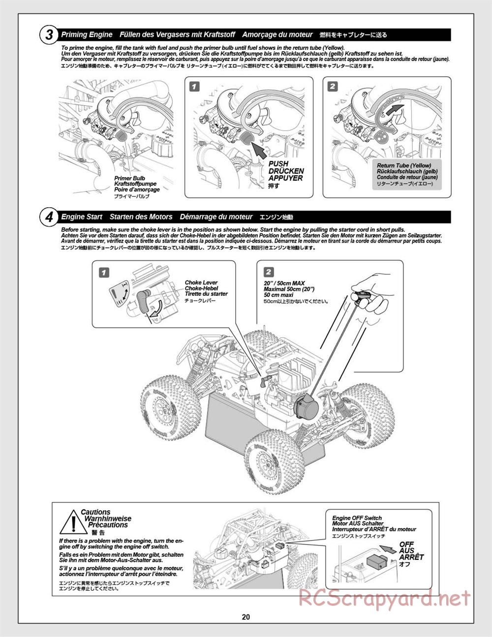 HPI - Savage XL Octane - Manual - Page 20