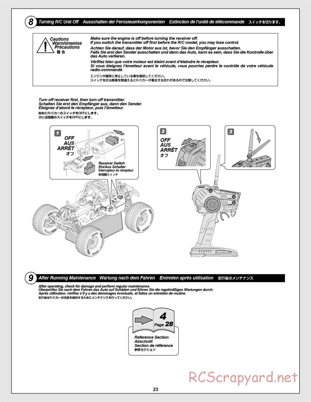 HPI - Savage XL Octane - Manual - Page 23