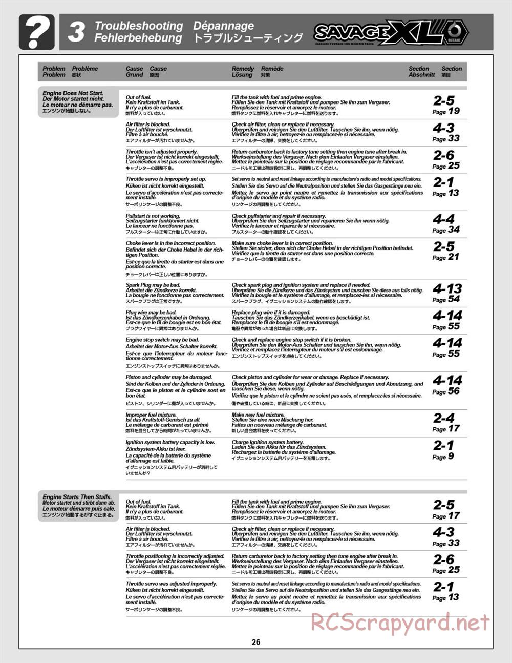 HPI - Savage XL Octane - Manual - Page 26