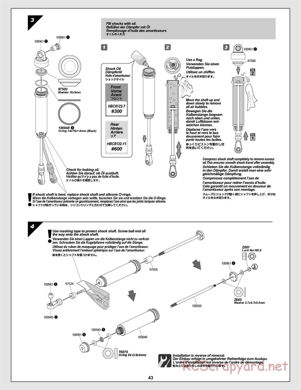 HPI - Savage XL Octane - Manual - Page 43