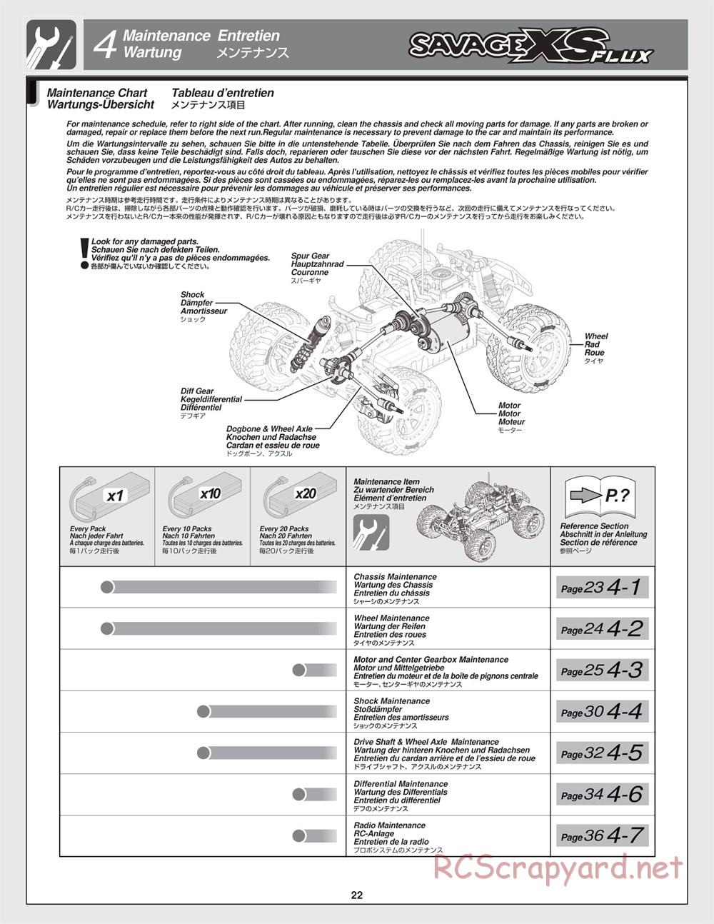 HPI - Savage XS Flux - Manual - Page 22