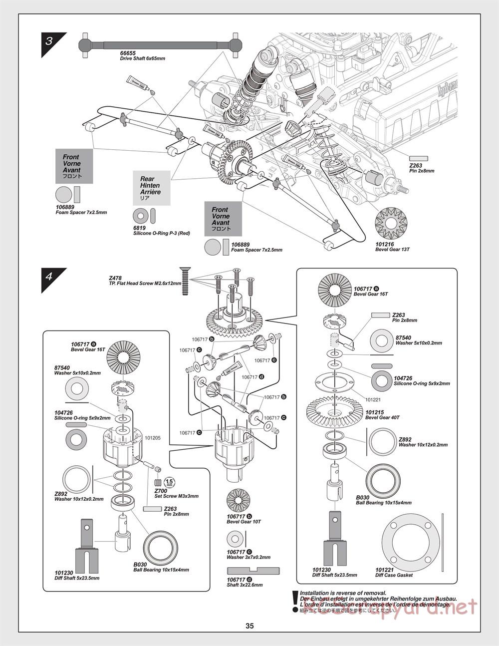 HPI - Savage XS Flux - Manual - Page 35