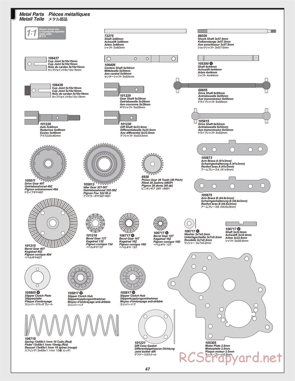 HPI - Savage XS Flux - Manual - Page 47